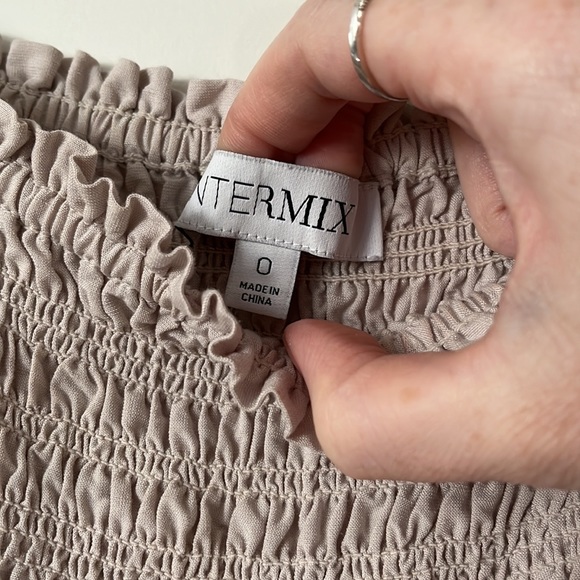 INTERMIX Belted Smocked Jumpsuit - Picture 8 of 11